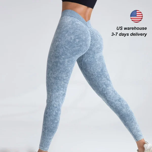 V-Back Seamless Yoga Leggings